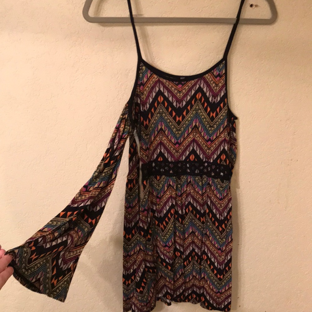 Big sleeved mini dress.